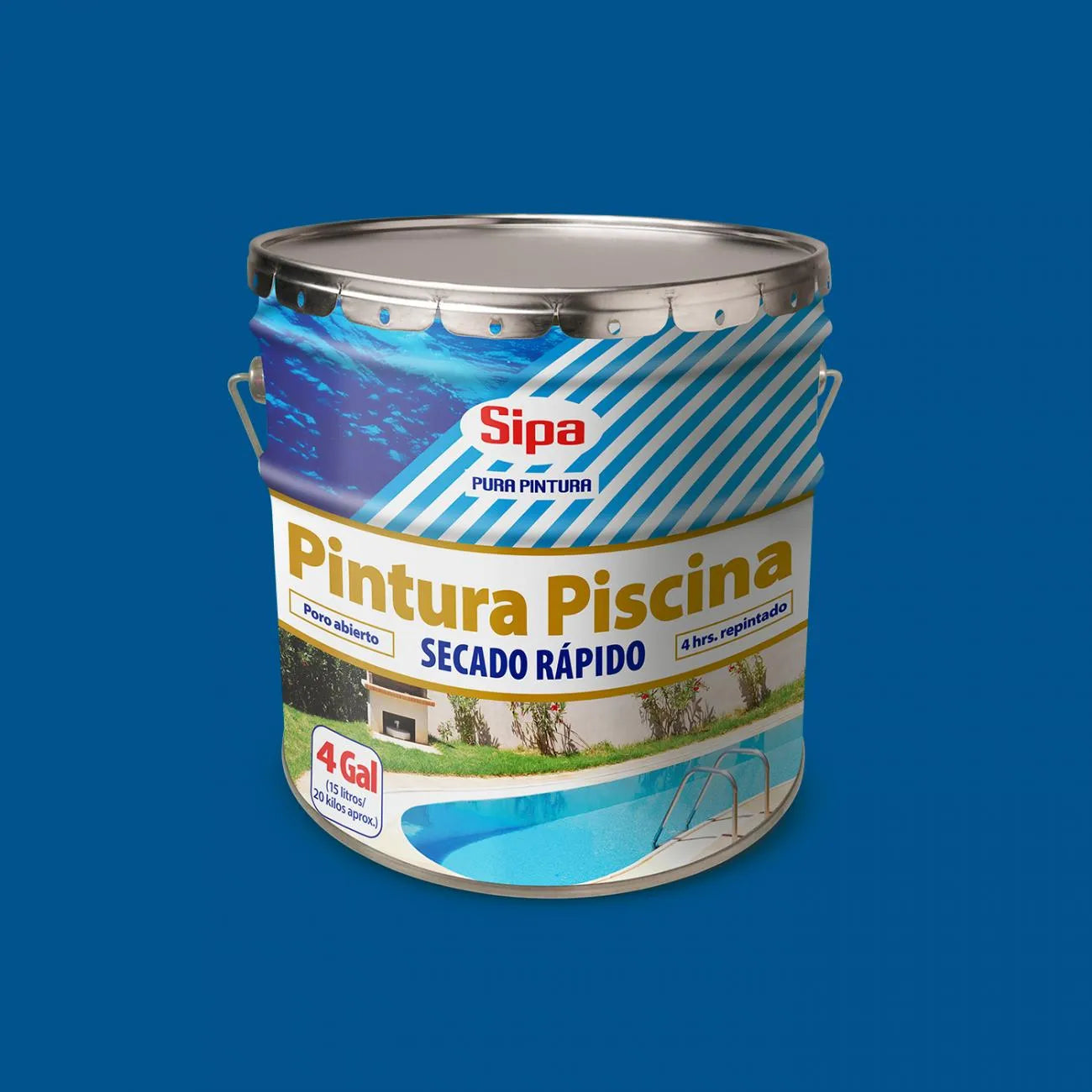 Pintura Piscina Azul 4 Gl Sipa